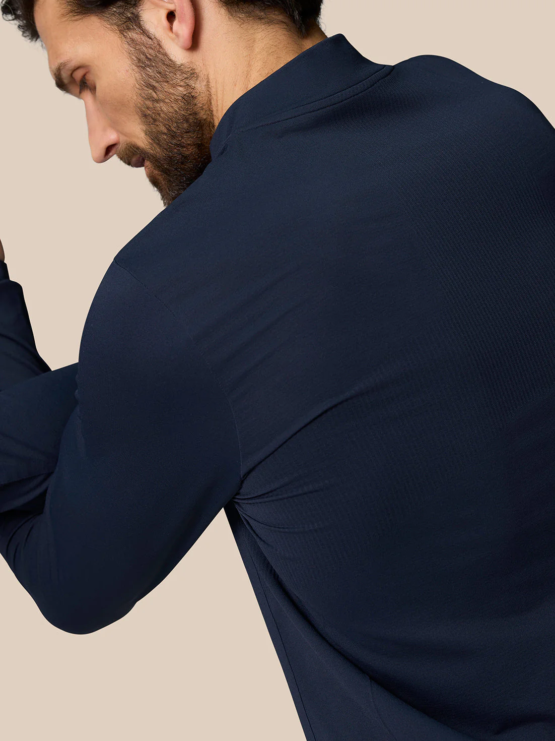 ZONE TRAINING 1/4 ZIP TOP - MIDNIGHT NAVY - Image 6